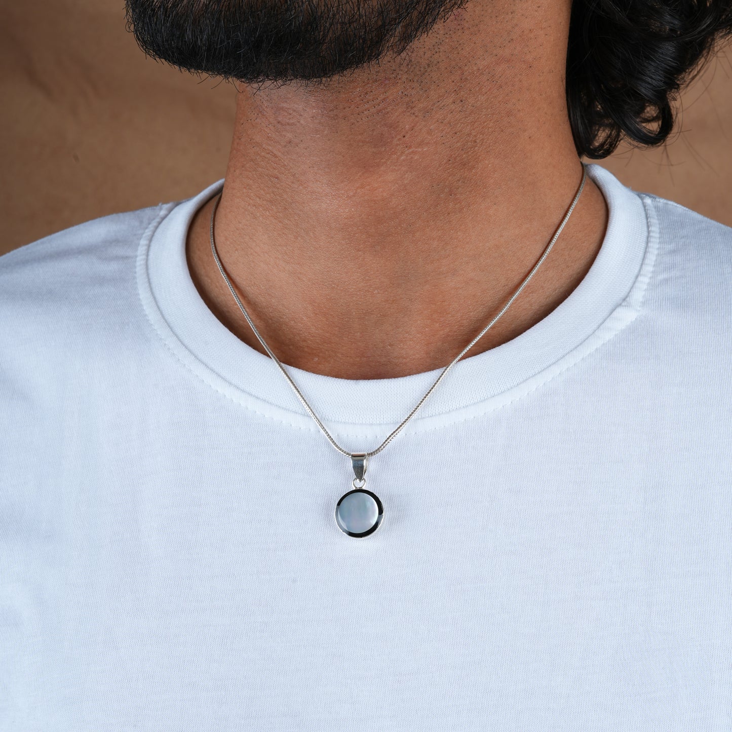 Mother Of Pearl Silver Pendant