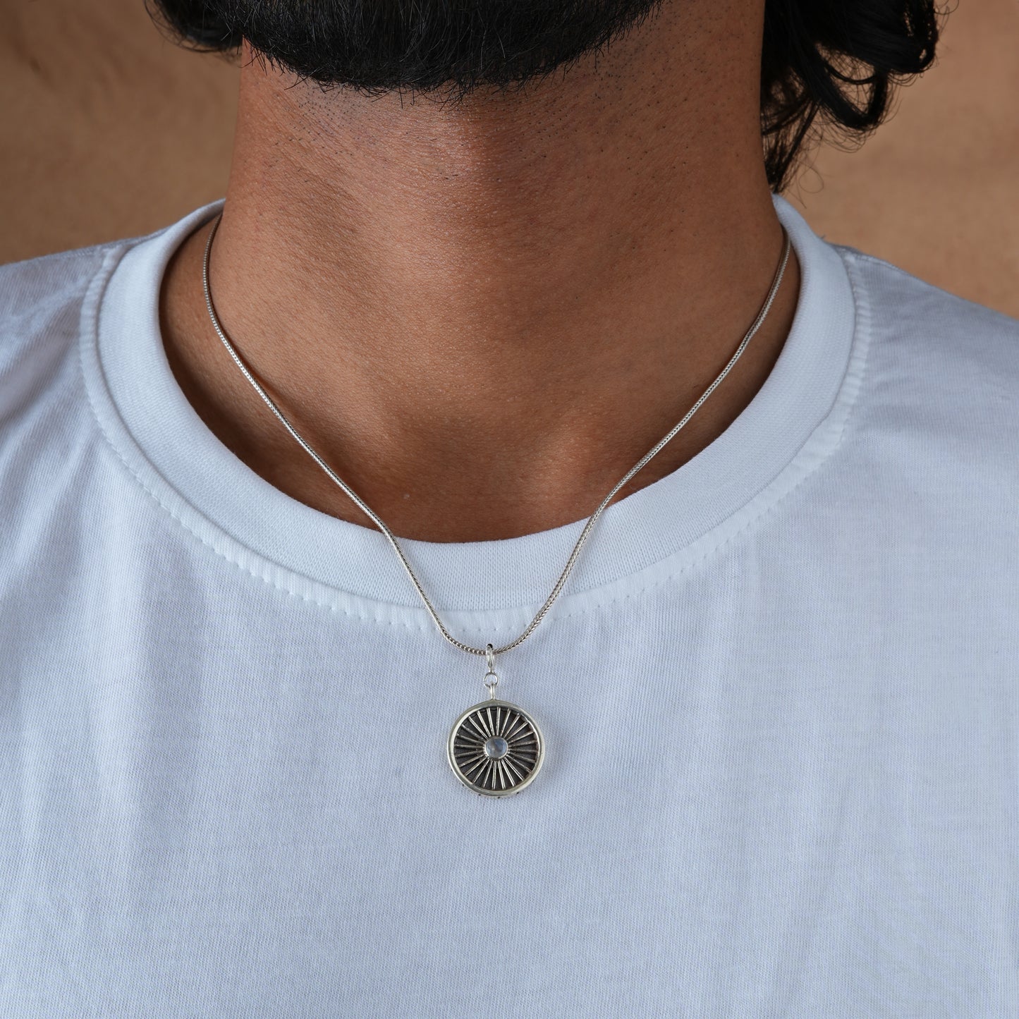 Time Wheel Pendant With Moonstone