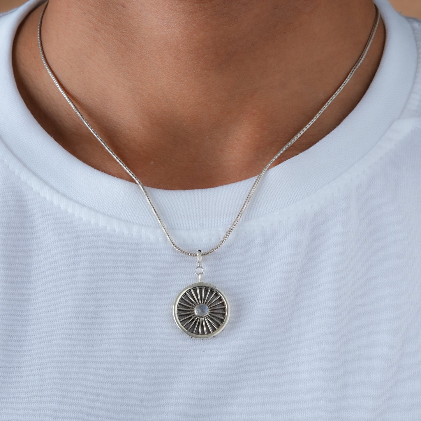 Time Wheel Pendant With Moonstone