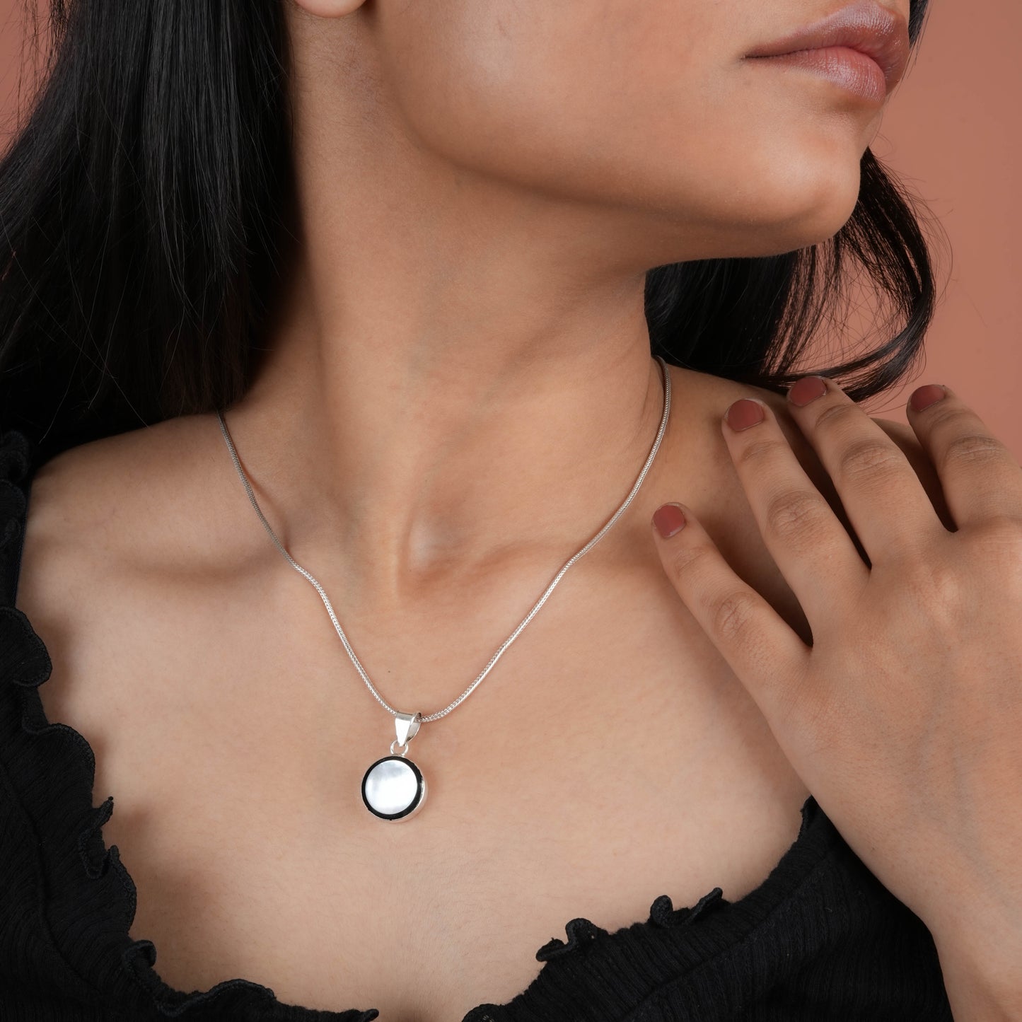 Mother Of Pearl Silver Pendant