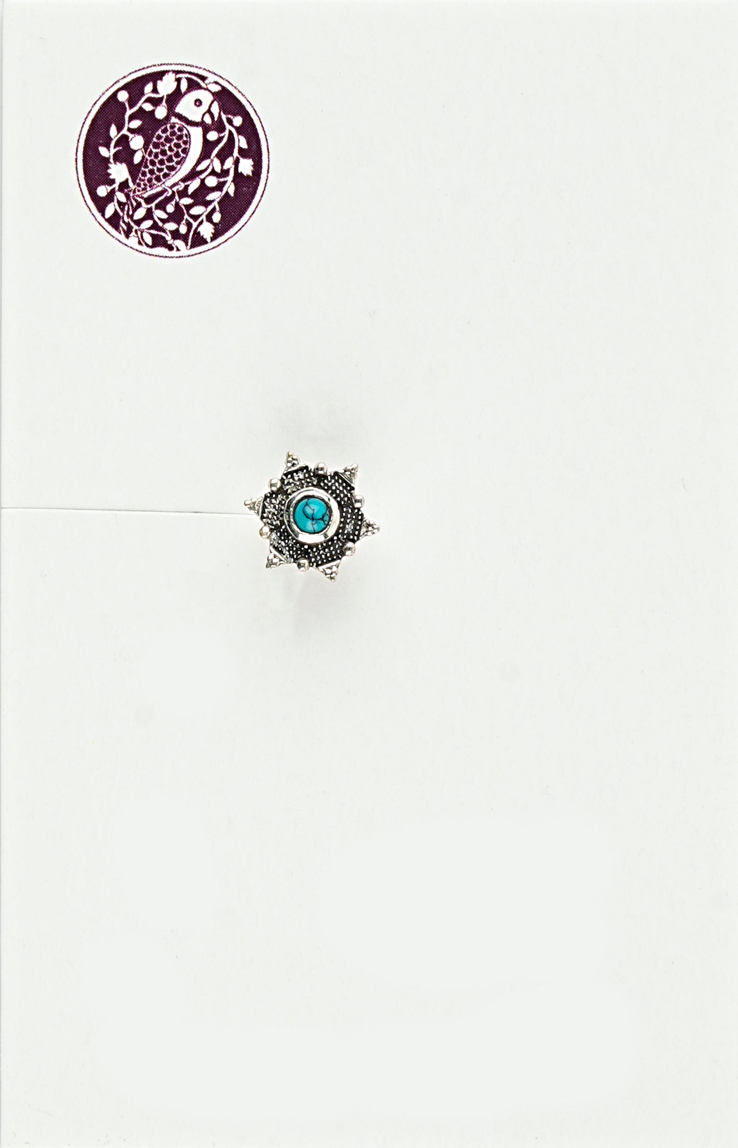 Turquoise wist Silver Nose Pin