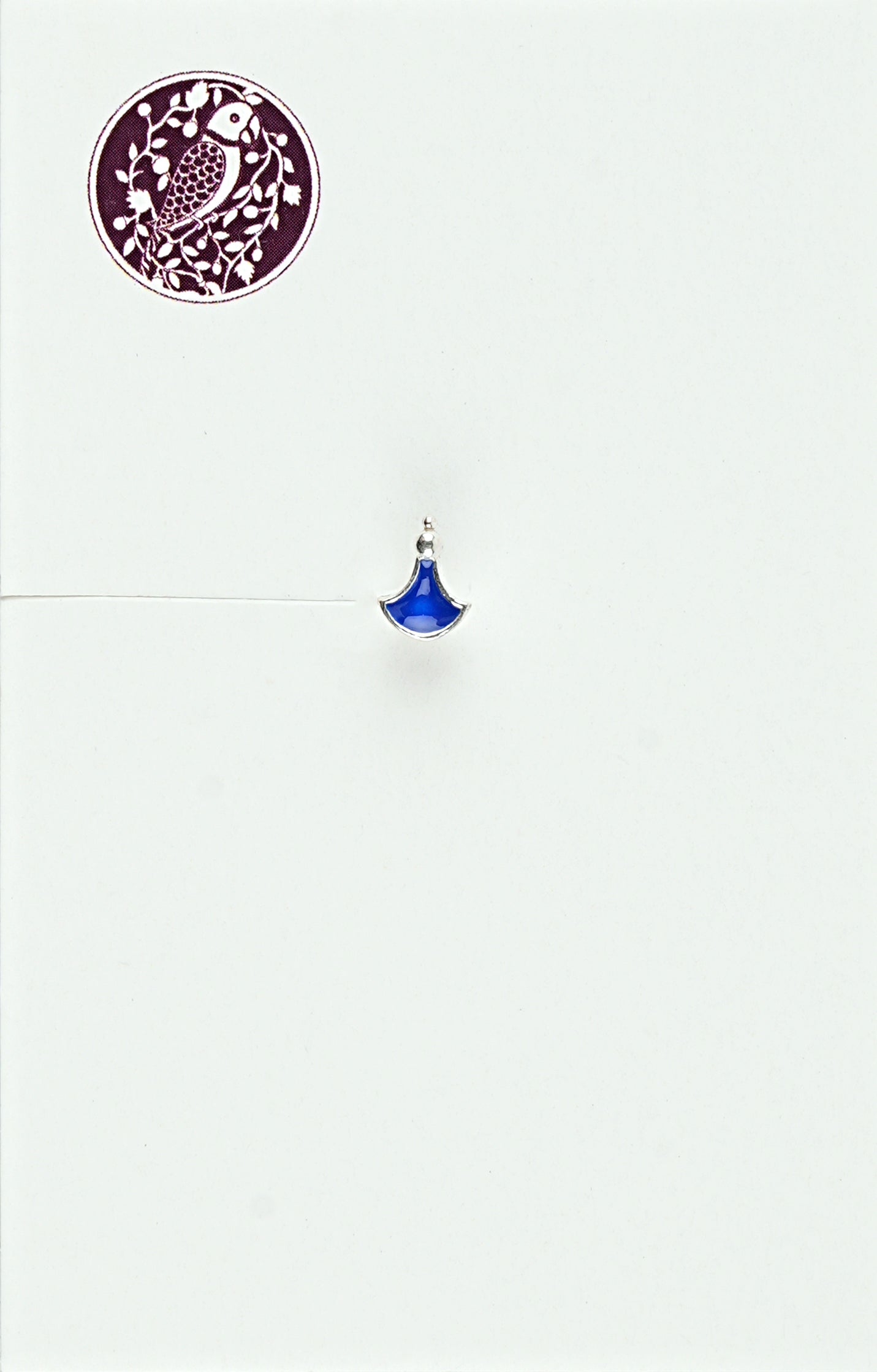 Blue Enamel Nose Pin