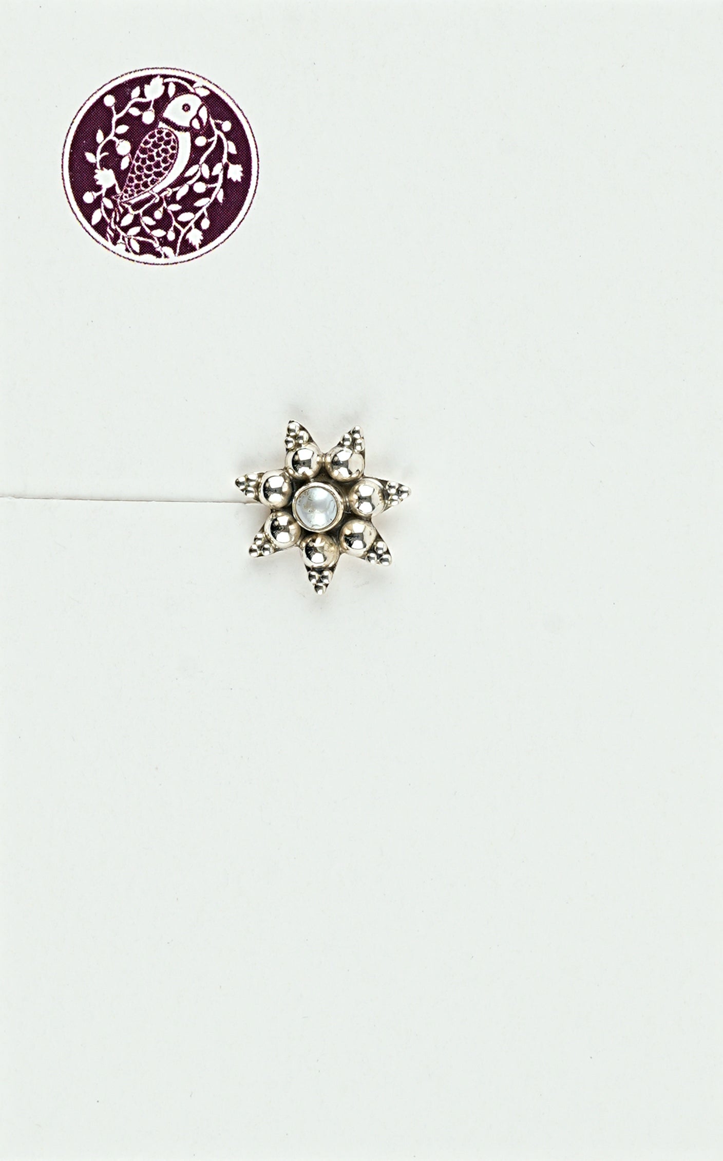 Sunflower Silver Nose Pin
