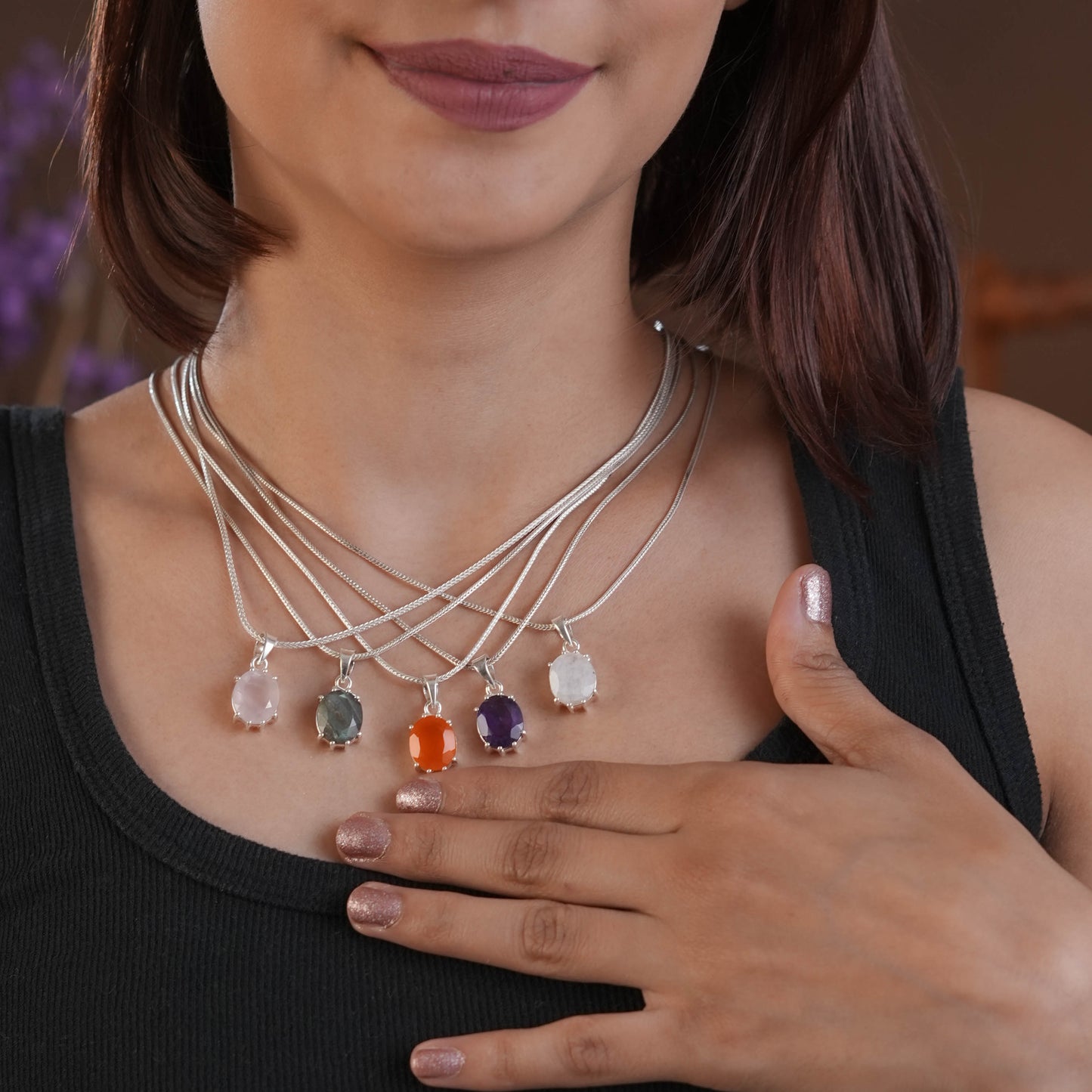 Moonstone Chakra Necklace