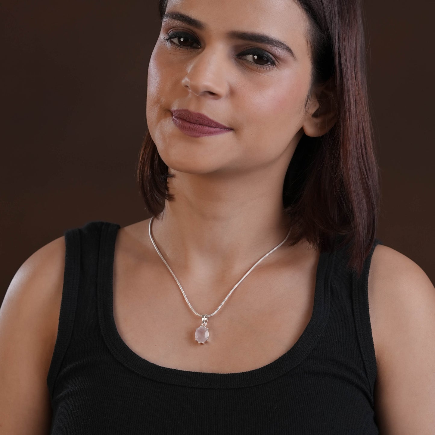 Rose Quartz Pendant Necklace