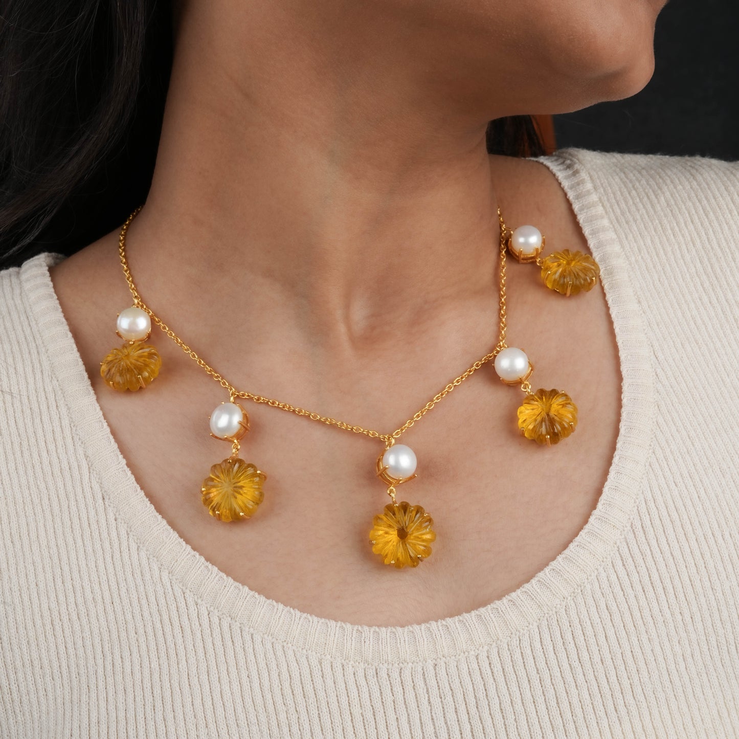 Bloomingdales Citrine Necklace Set
