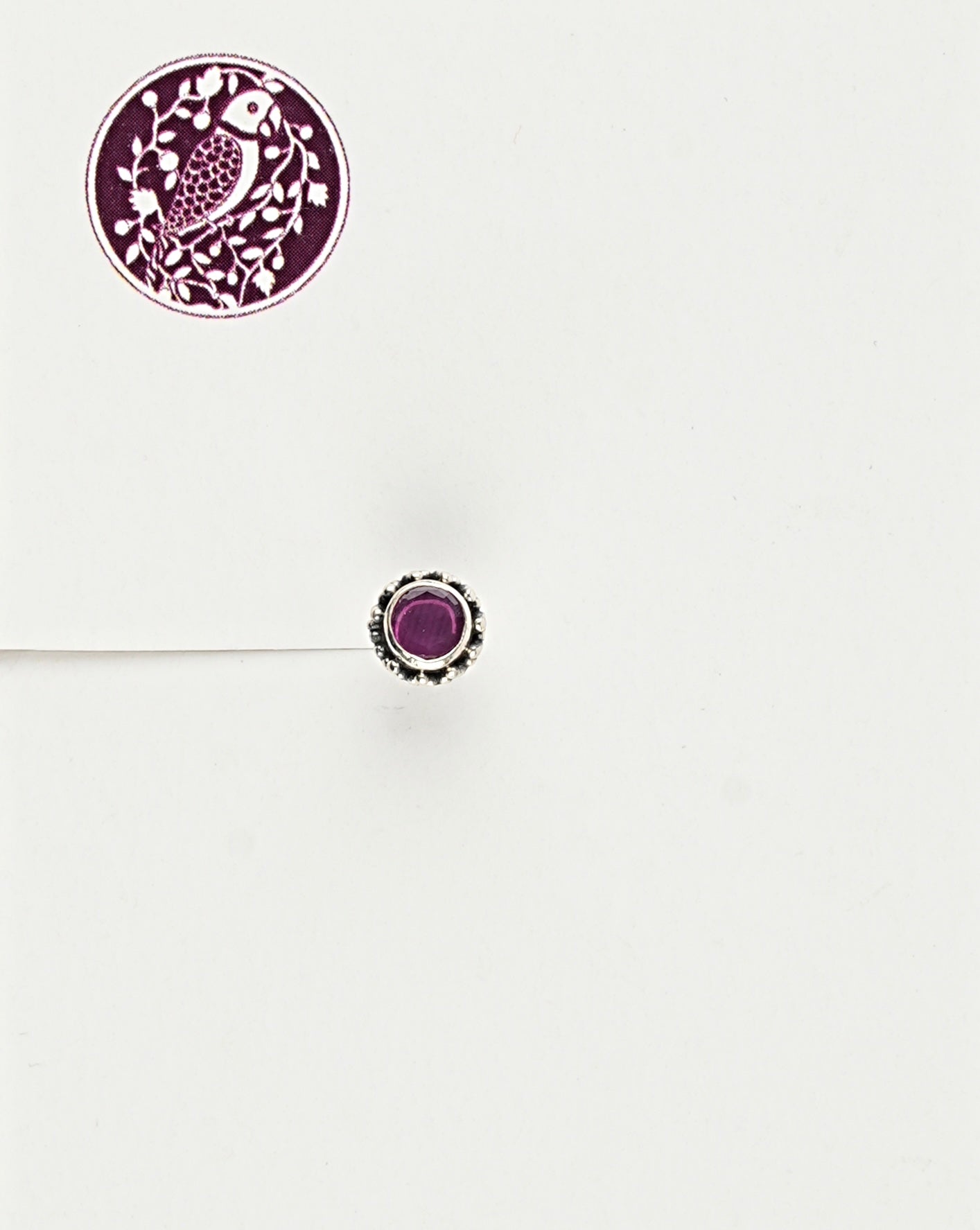 Ruby Dusk Pink Stone Nose Pin