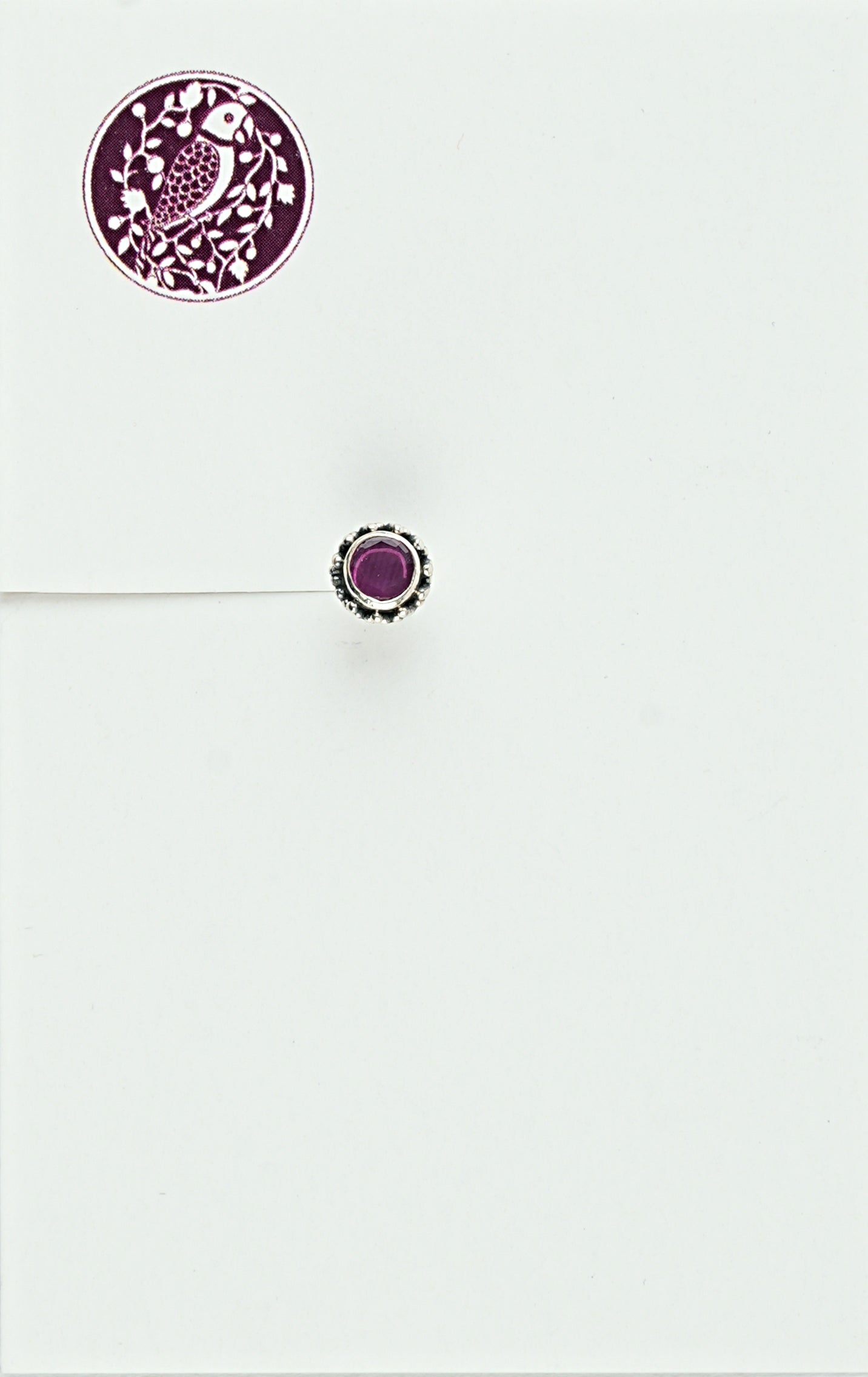 Ruby Dusk Pink Stone Nose Pin