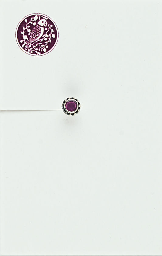 Ruby Dusk Pink Stone Nose Pin