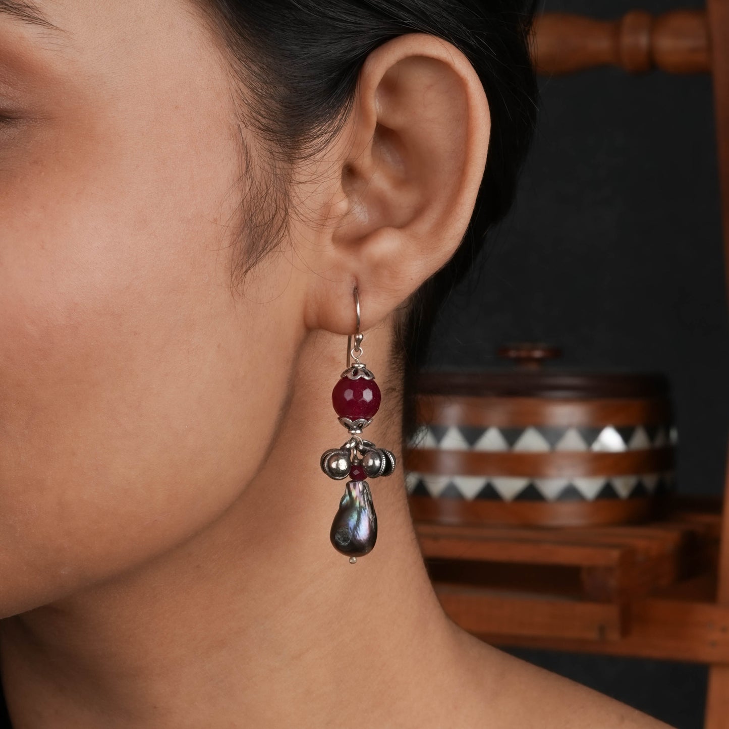 Baroque Pearl Tear Drop Earrings