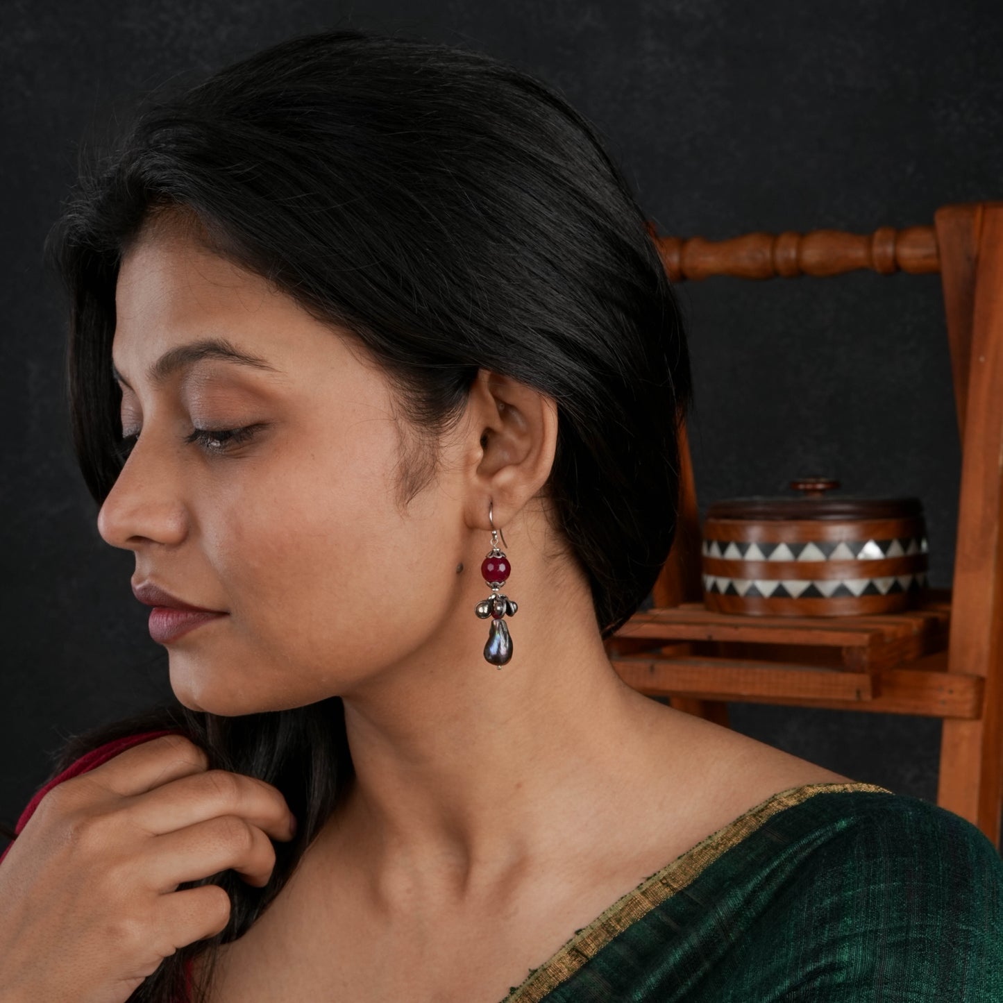 Baroque Pearl Tear Drop Earrings
