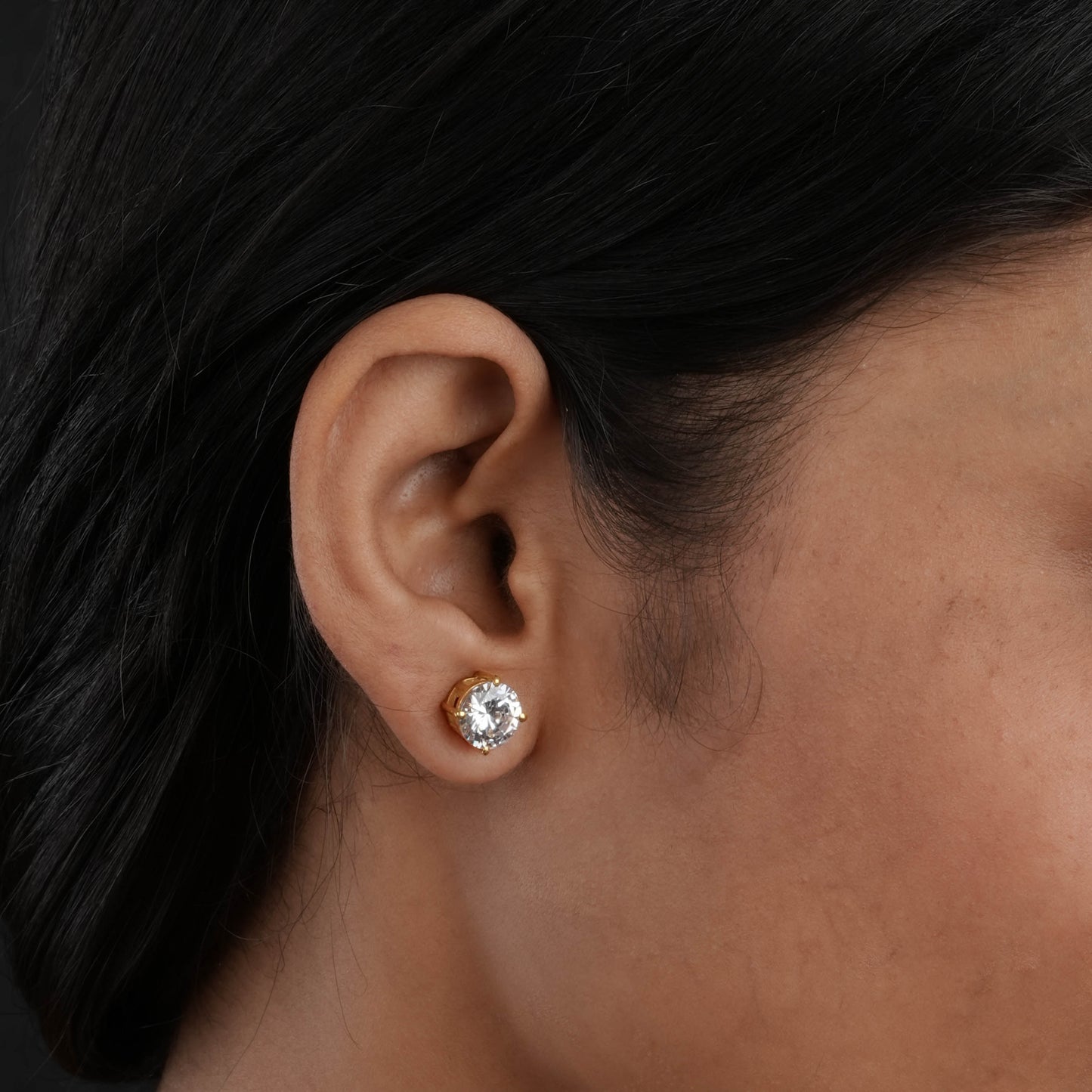 Solitaire Crystal Studs