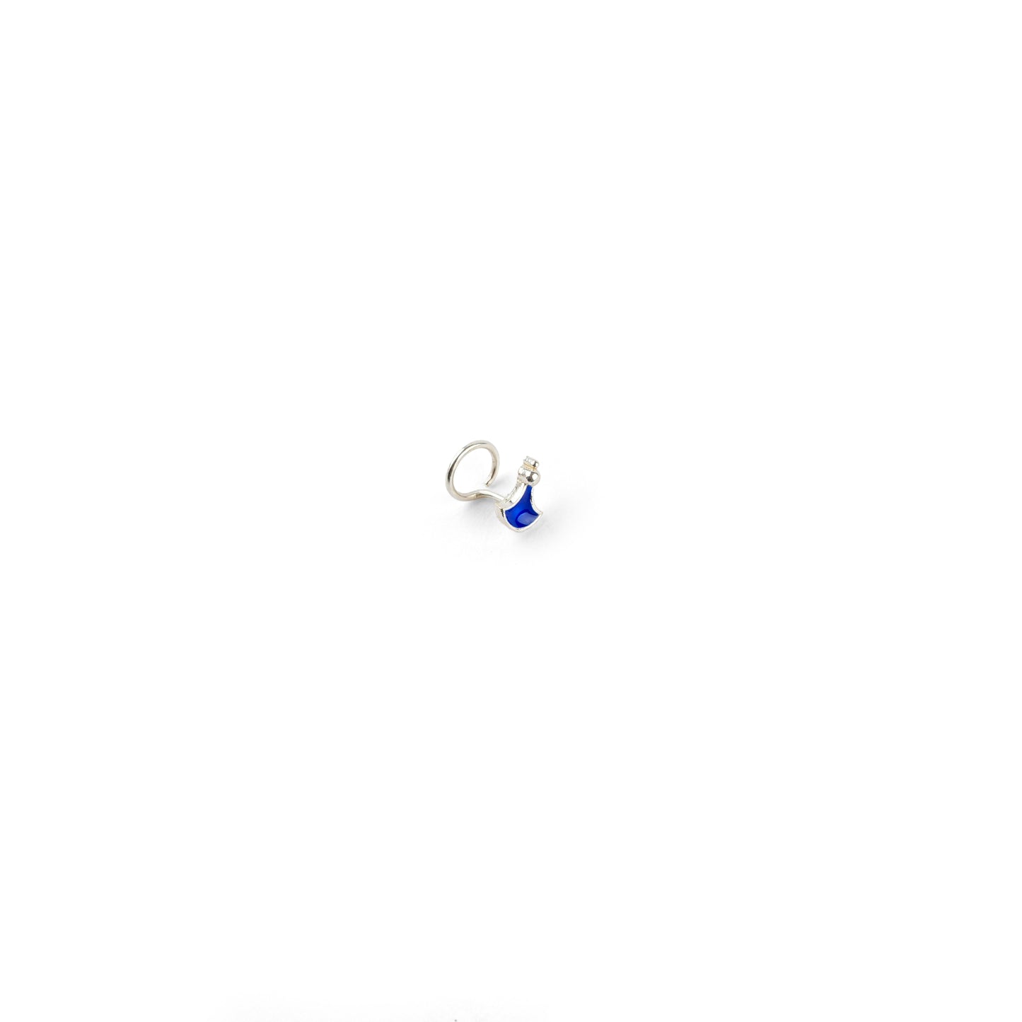 Blue Enamel Nose Pin