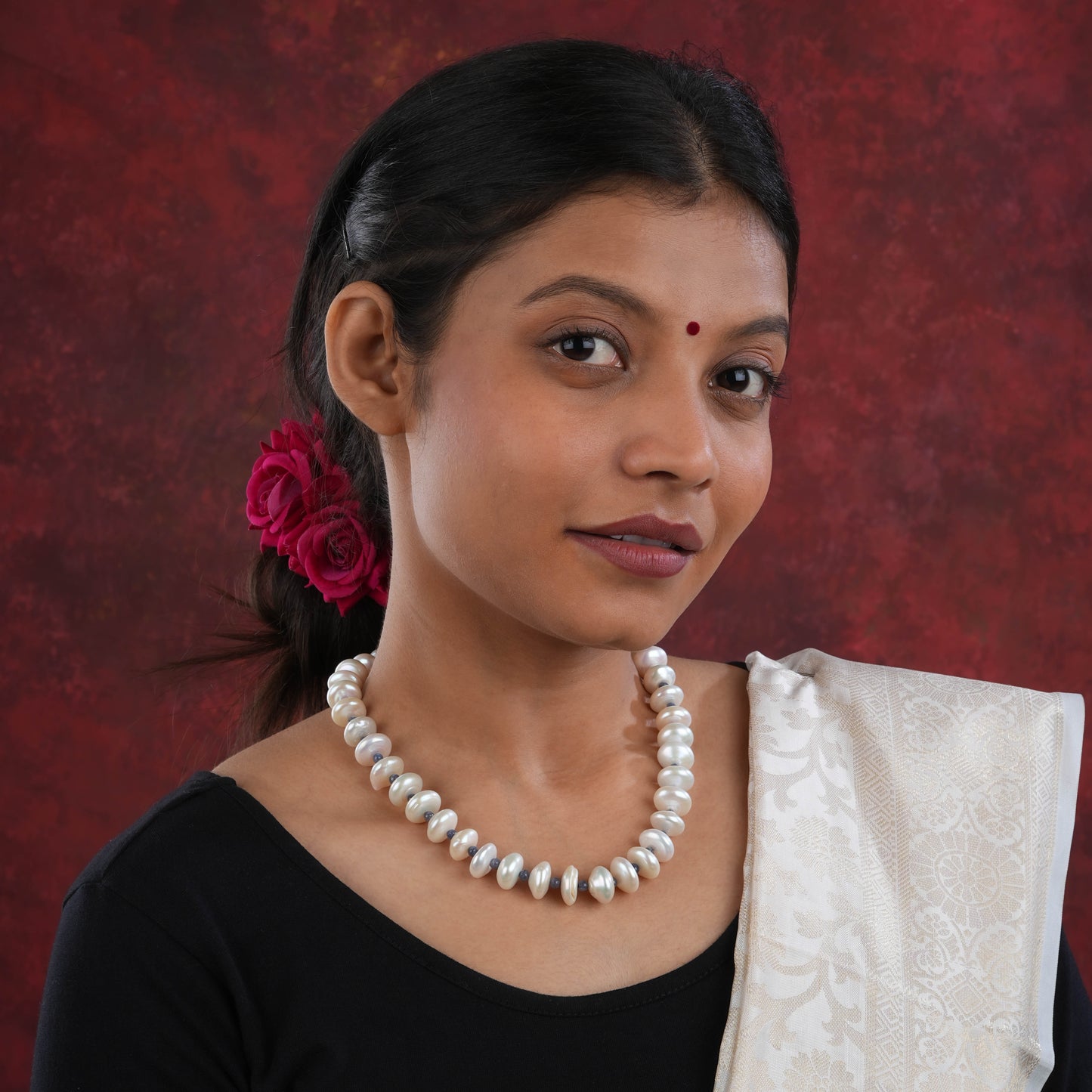 Freshwater Pearls And Iolite Necklace