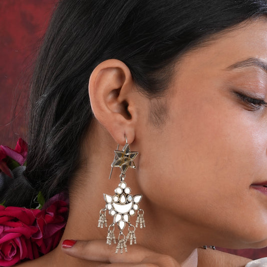 Madhu Chandrika Silver Earring