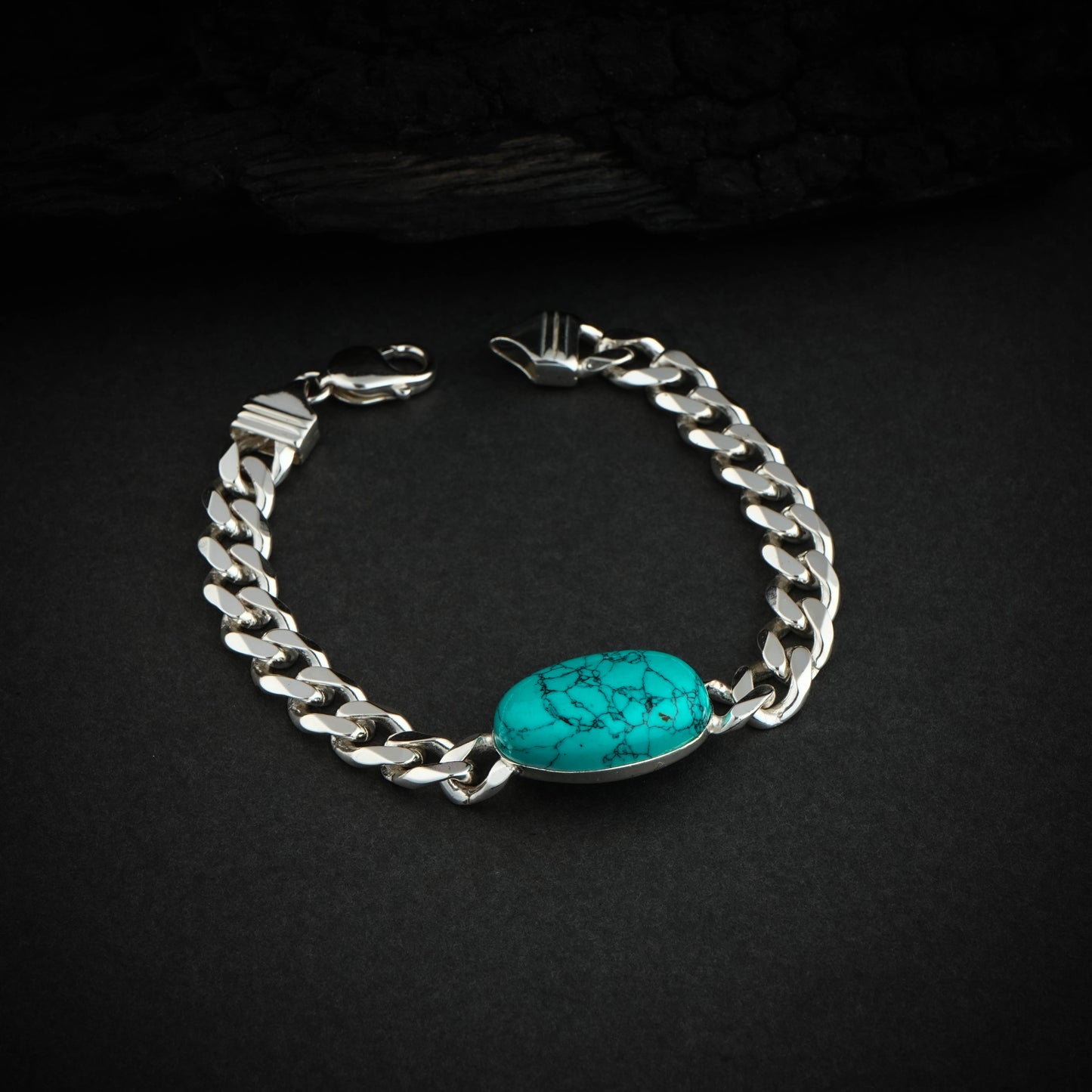 Salmaan Turquoise Silver Bracelet