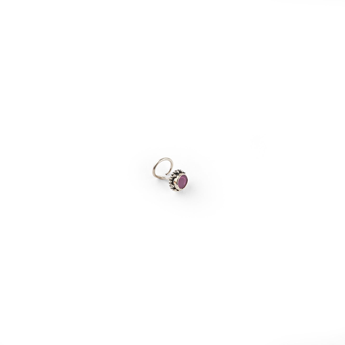 Ruby Dusk Pink Stone Nose Pin