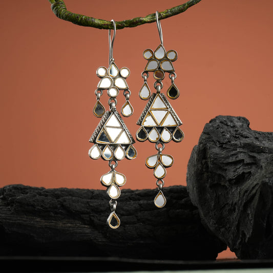 Madhu Chandrika Sheesh Mahal Silver Drops