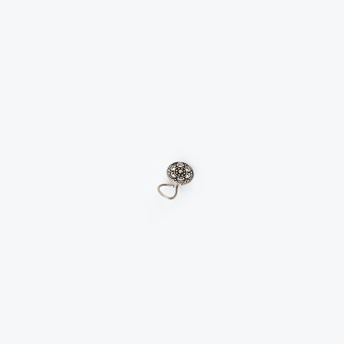 Mandala Silver Nose Pin