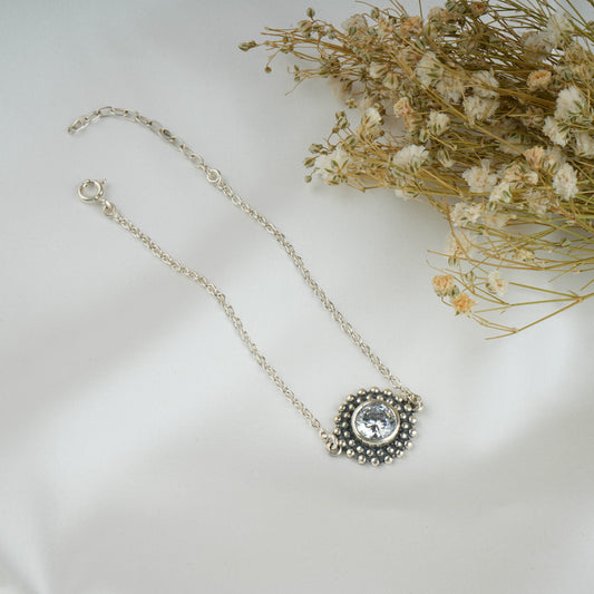 Dainty CZ Silver Bracelet