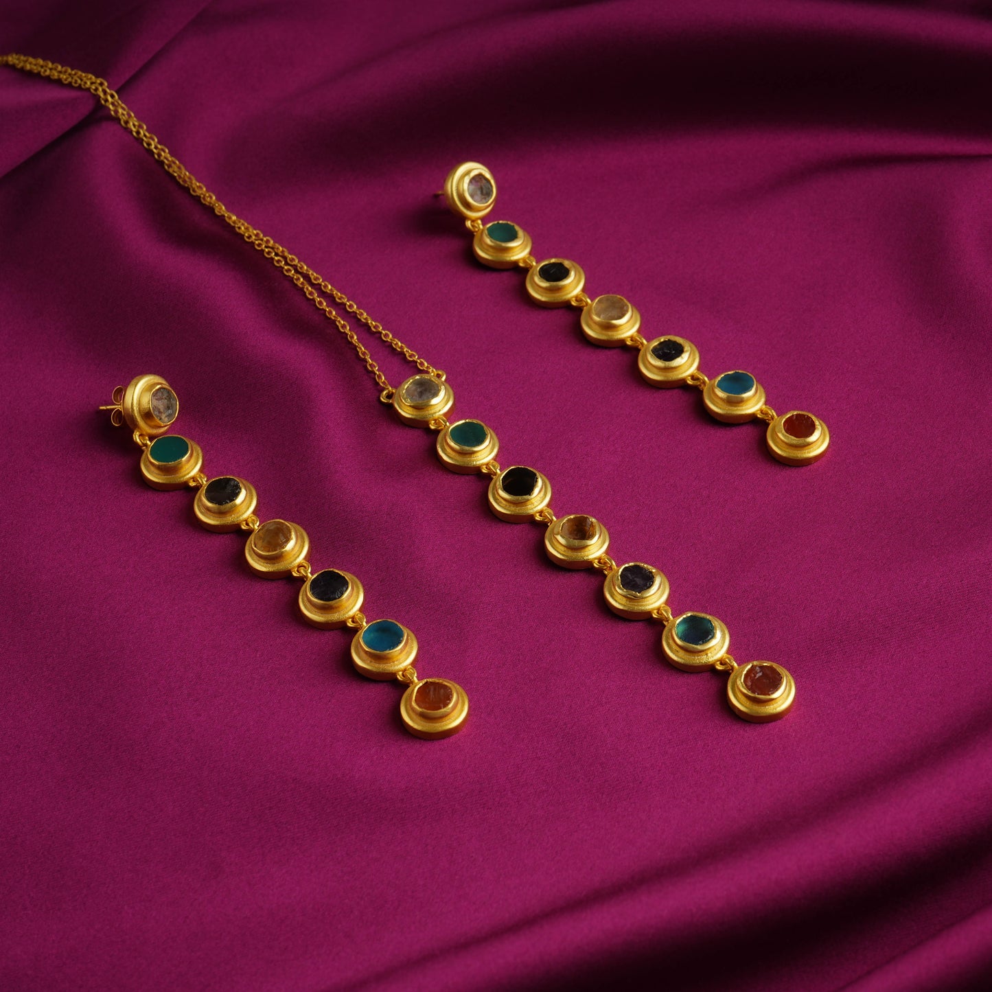 Raw Radiance Natural Uncut Semiprecious Stones Set