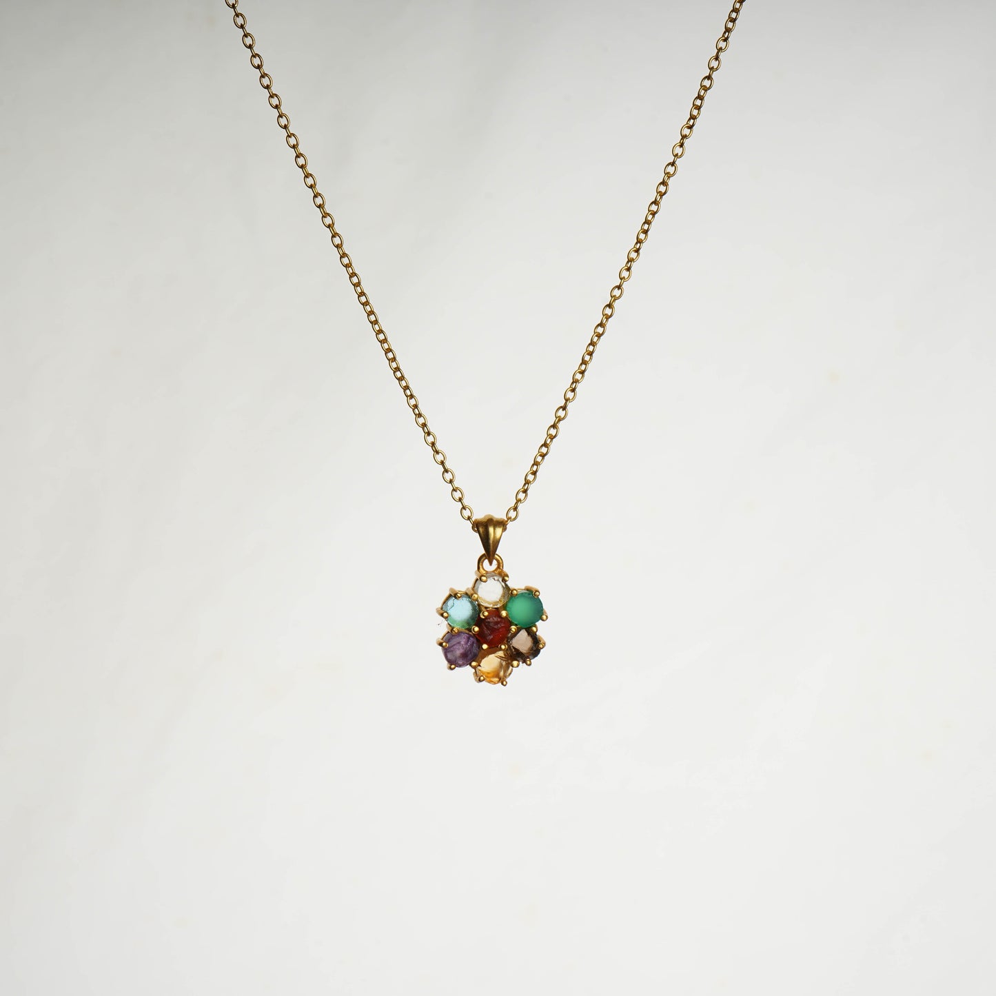 Raw Radiance Natural uncut Semiprecious Stones Minimal Pendant