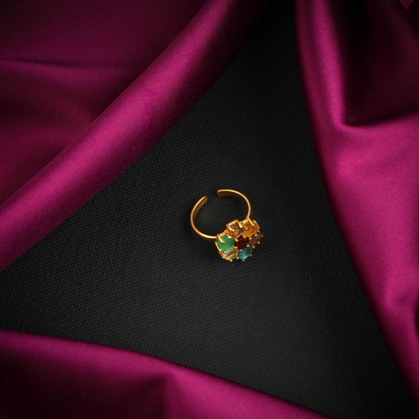 Raw Radiance Natural Uncut Semiprecious Stone Minimal Ring