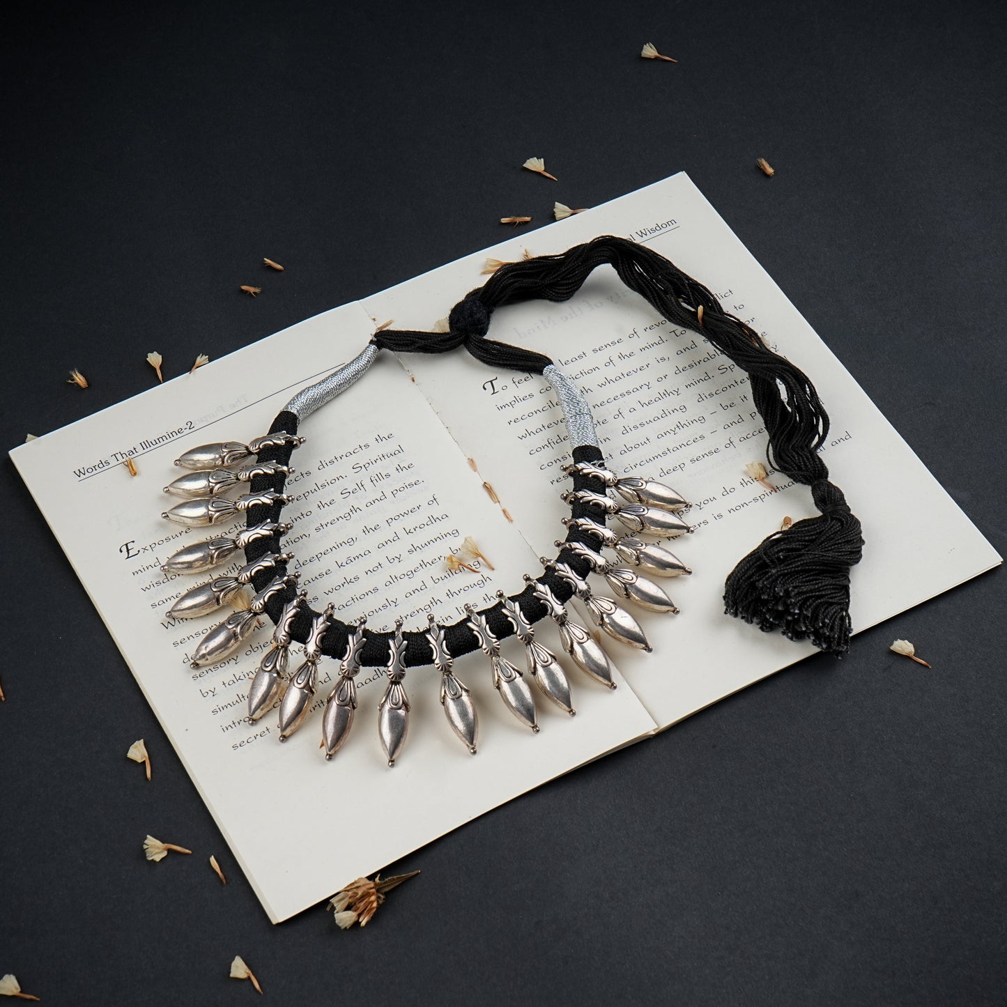 Mogra Buds Silver Necklace