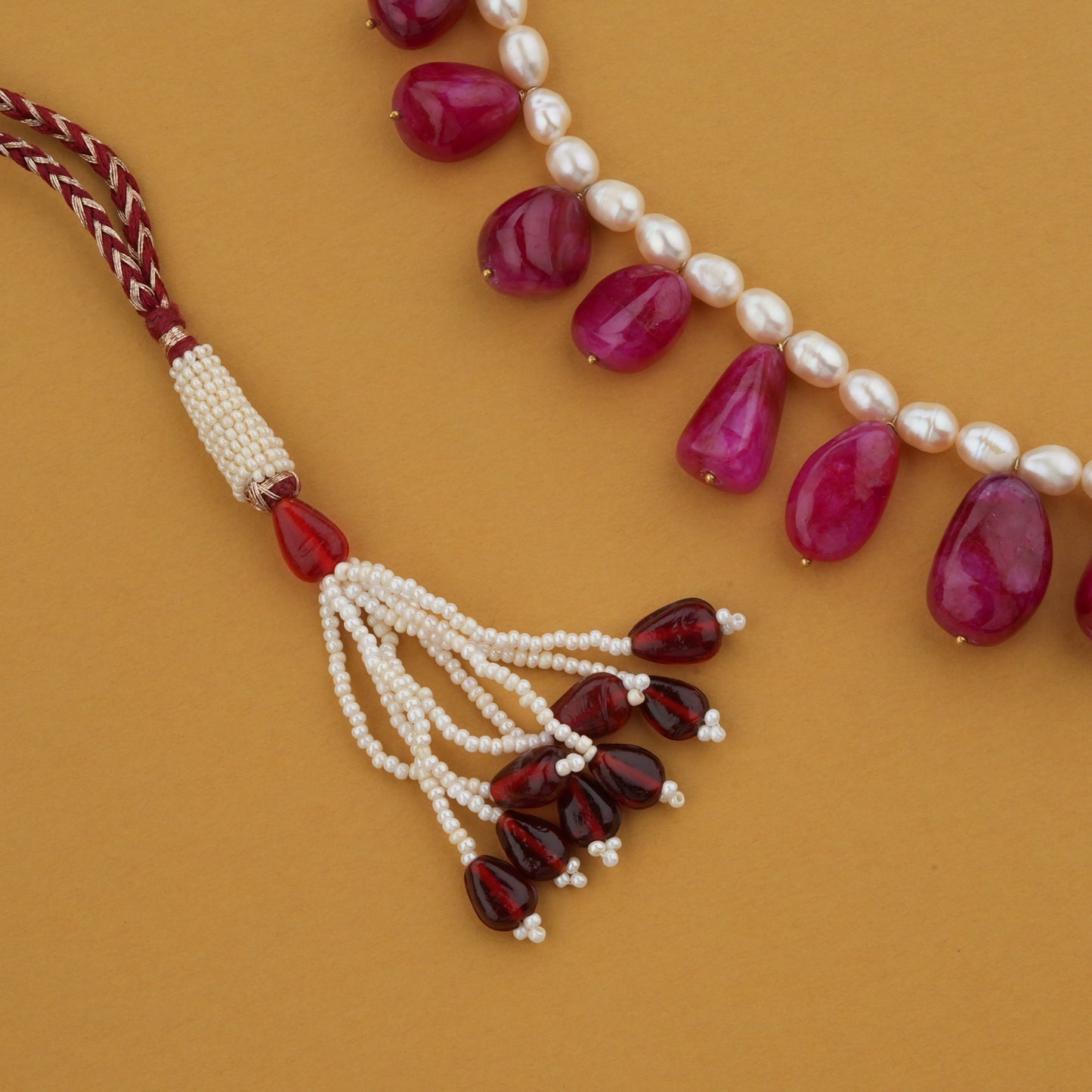 Ruby Tumbles In Pearls