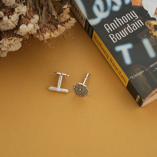 Vintage Peacock Silver Cuff Links