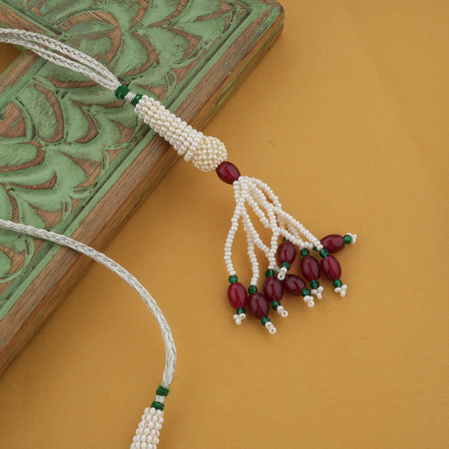 Gulbagh Pearl Quartz Silver Handcrafted Necklace