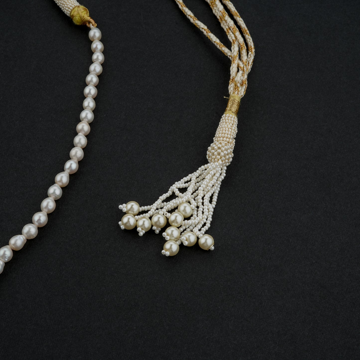 Bindu Silver Pearl Necklace
