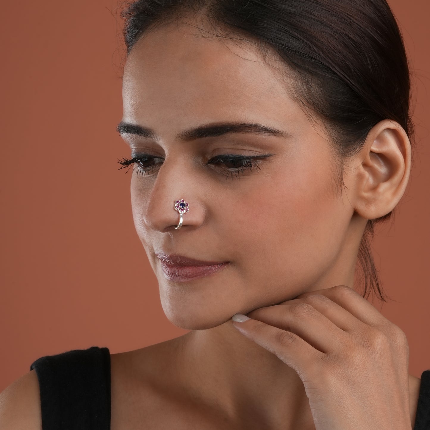 Madhu Malti Silver Clip On Nose Pin