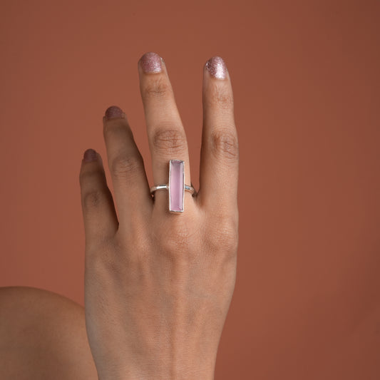 Rose Quartz Delicate Adjustable Ring