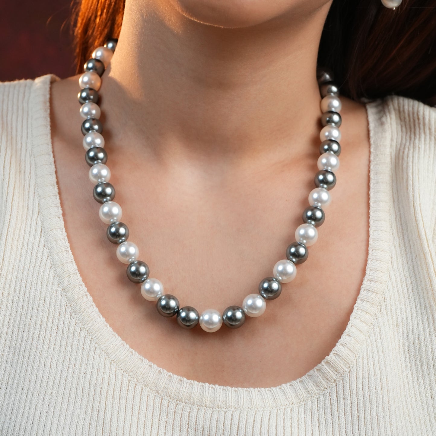 Moonlit Mist Pearls Necklace Set