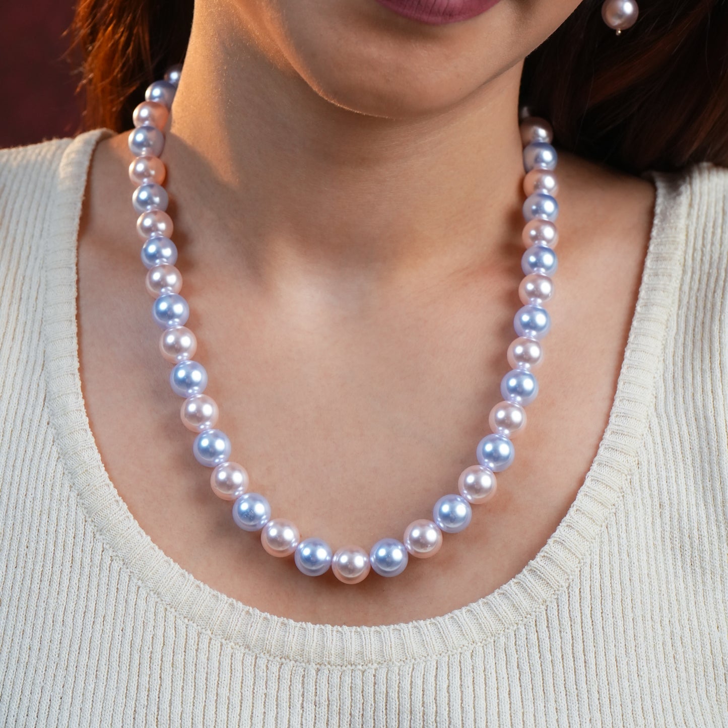 Sunset On Sea Pearls Necklace Set