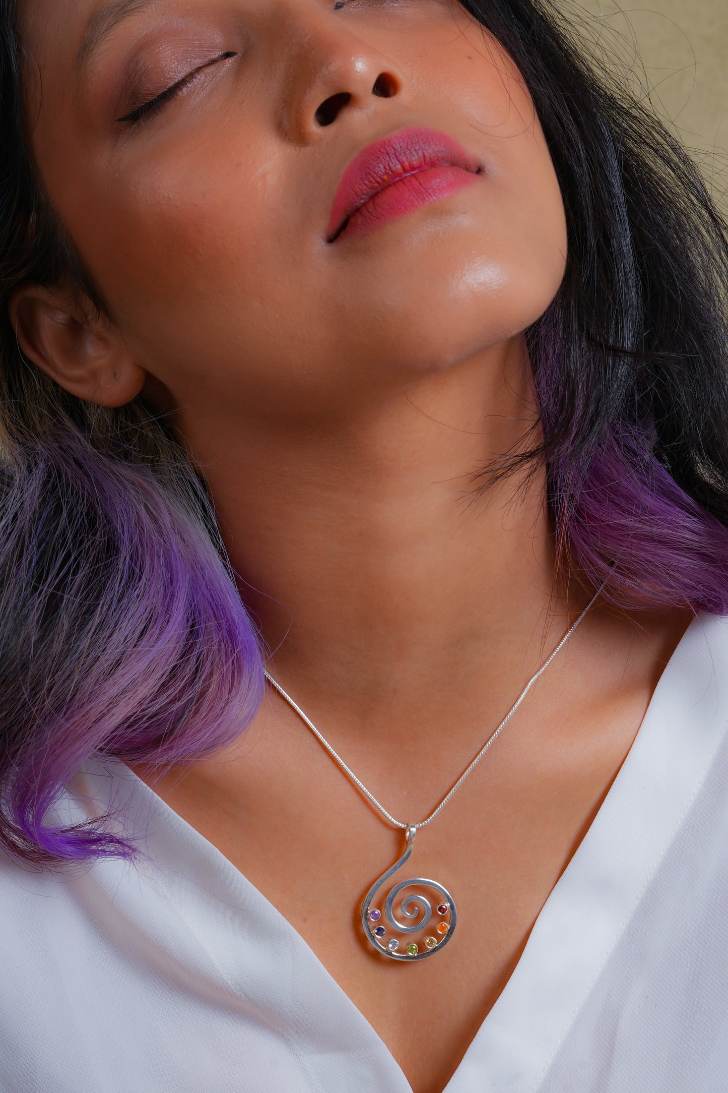 Chakra Spiral Pendant