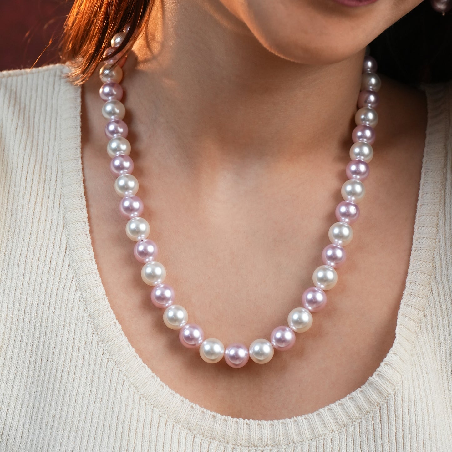 Blush And Bloom Pearls Necklace Set