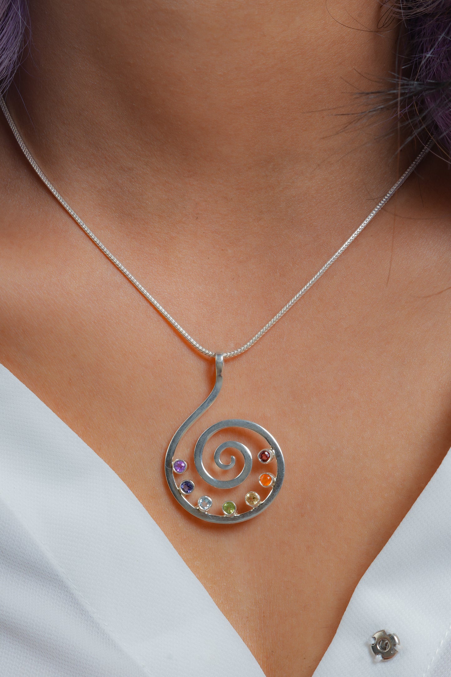 Chakra Spiral Pendant