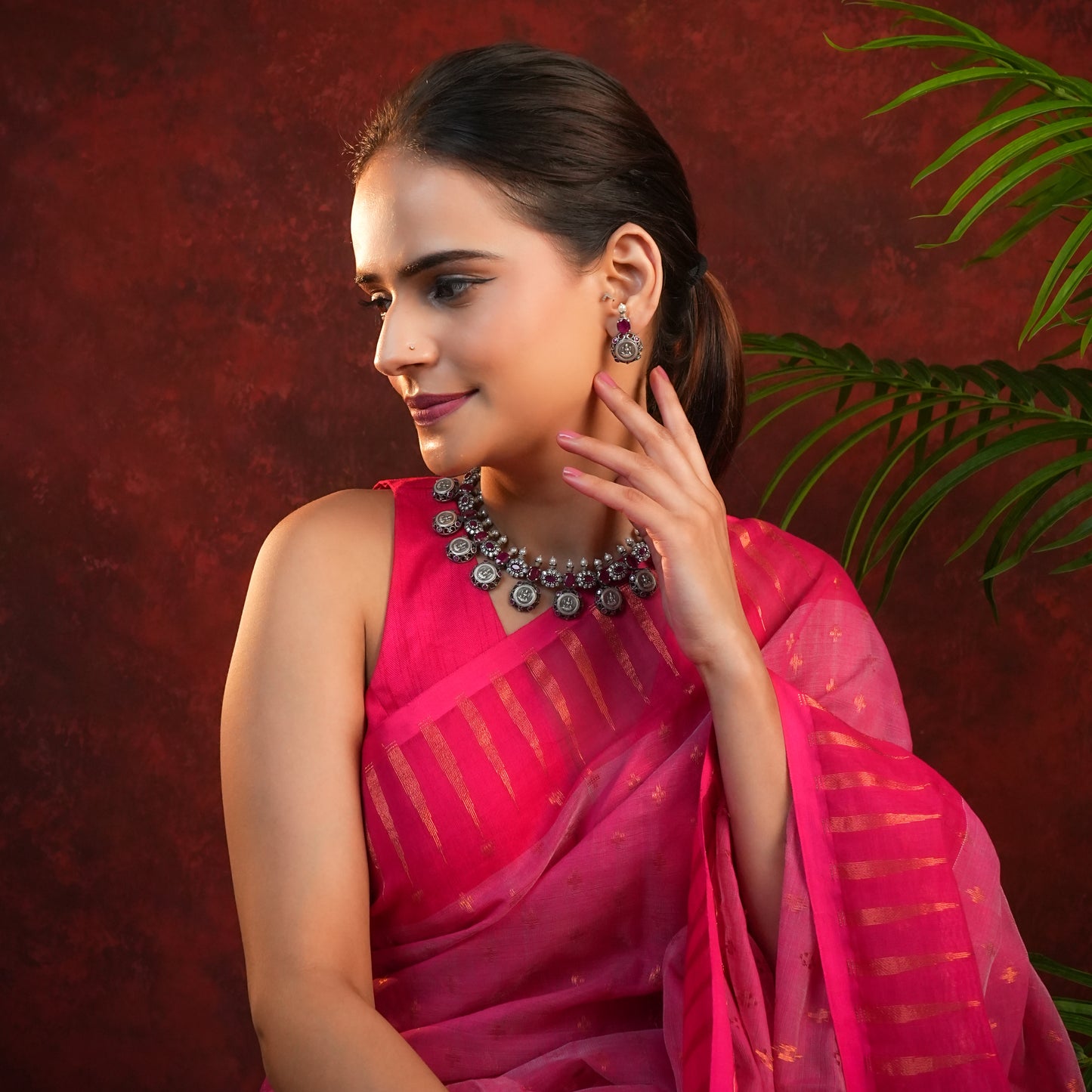 South Indian Lakshmi Temple Jewellery Set