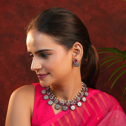 South Indian Lakshmi Temple Jewellery Set