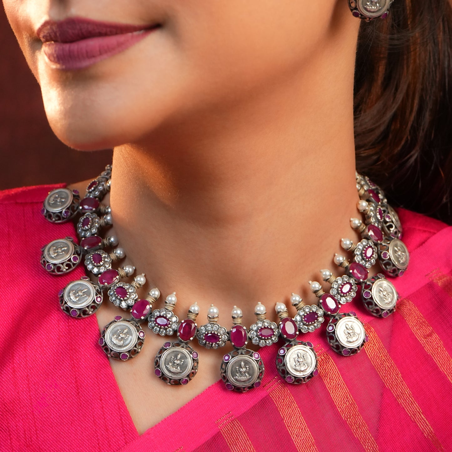 South Indian Lakshmi Temple Jewellery Set