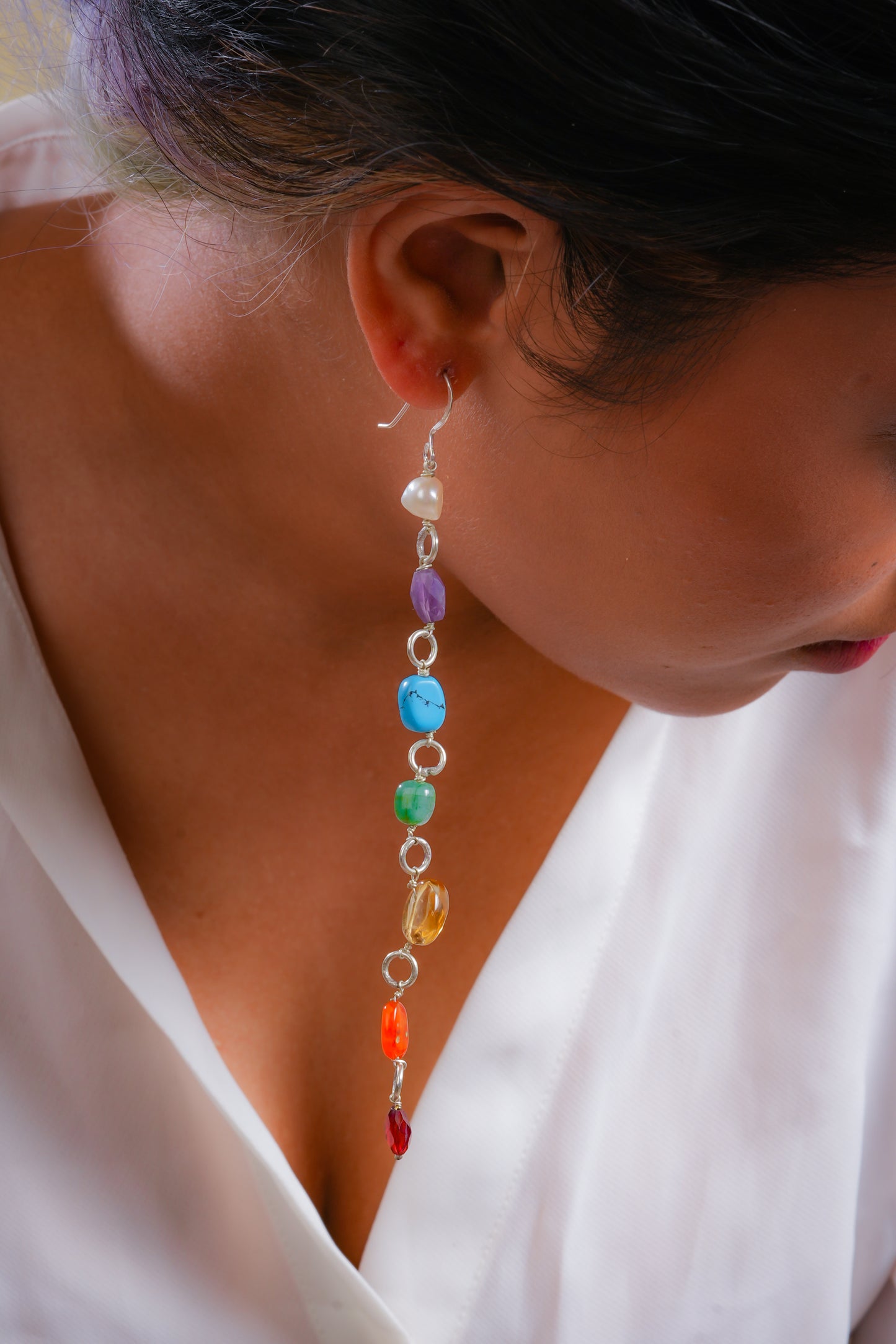 Shoulder Brush Chakra Earrings
