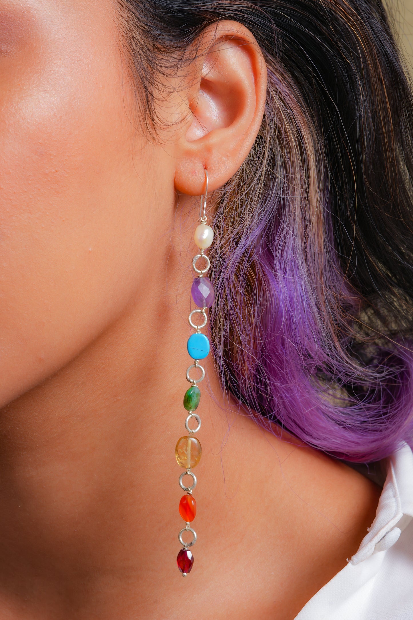 Shoulder Brush Chakra Earrings
