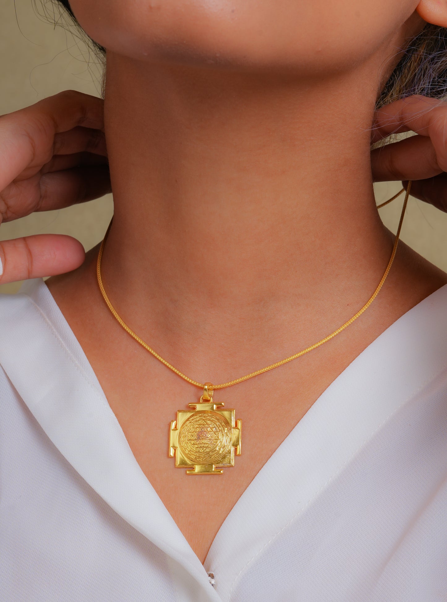 Sri Yantra Gold Plated Pendant