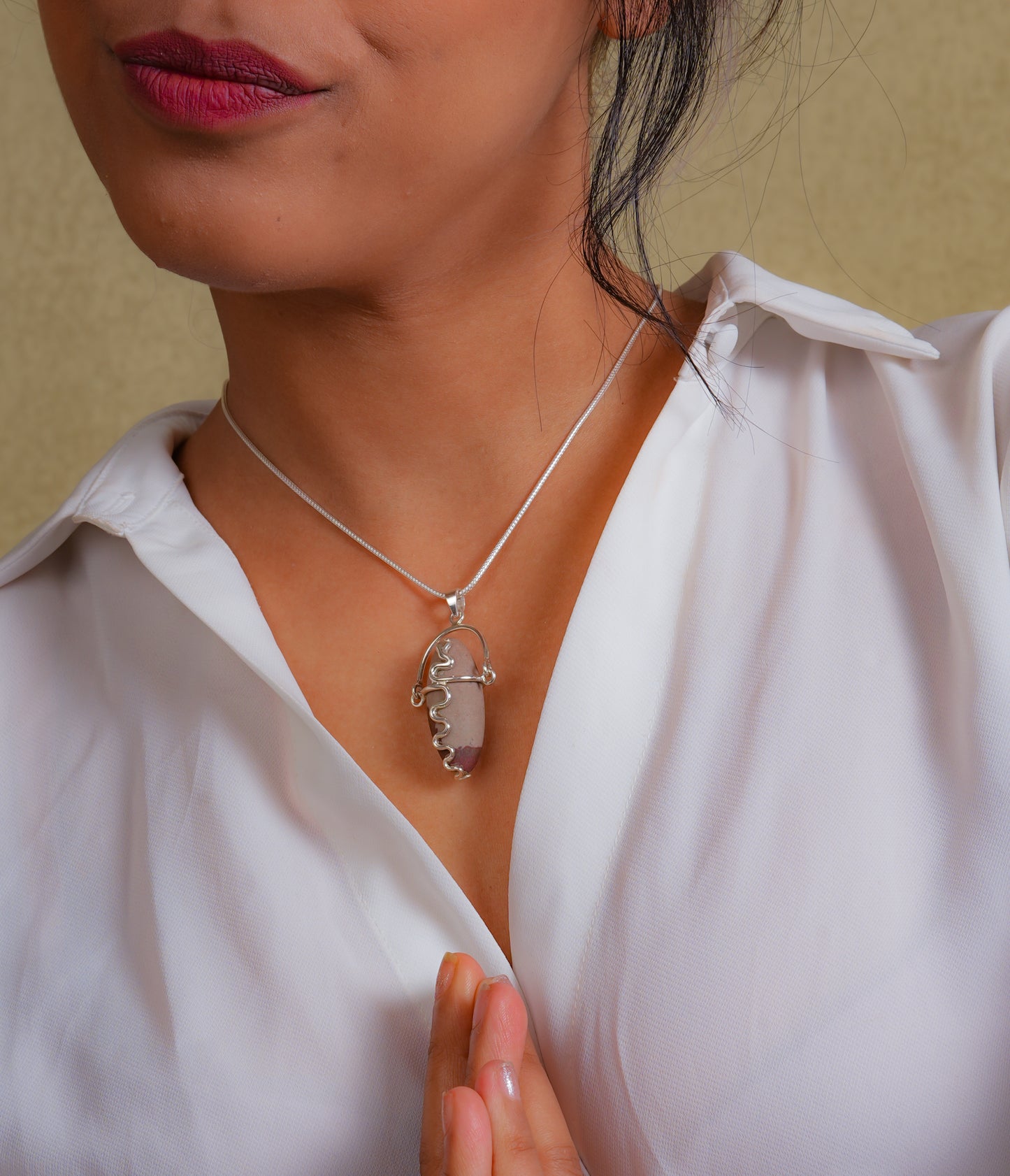Shiva Lingam Silver Pendant