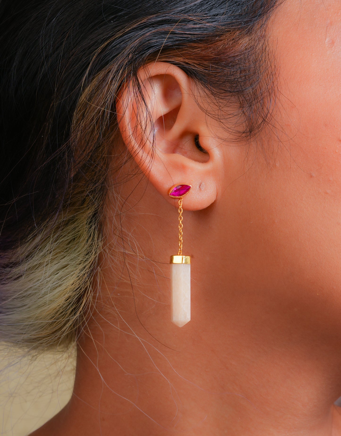 Sacred Eye Rose Quartz Earrings