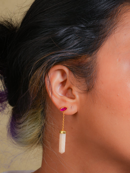 Sacred Eye Rose Quartz Earrings
