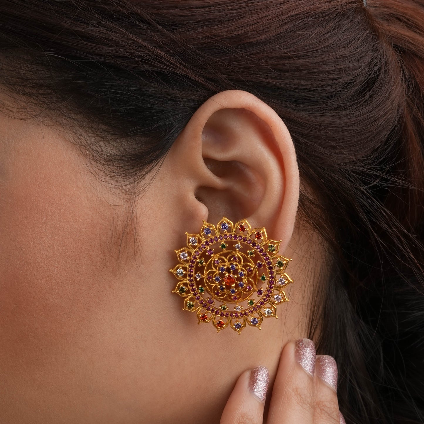 Heera Panna Regal Studs
