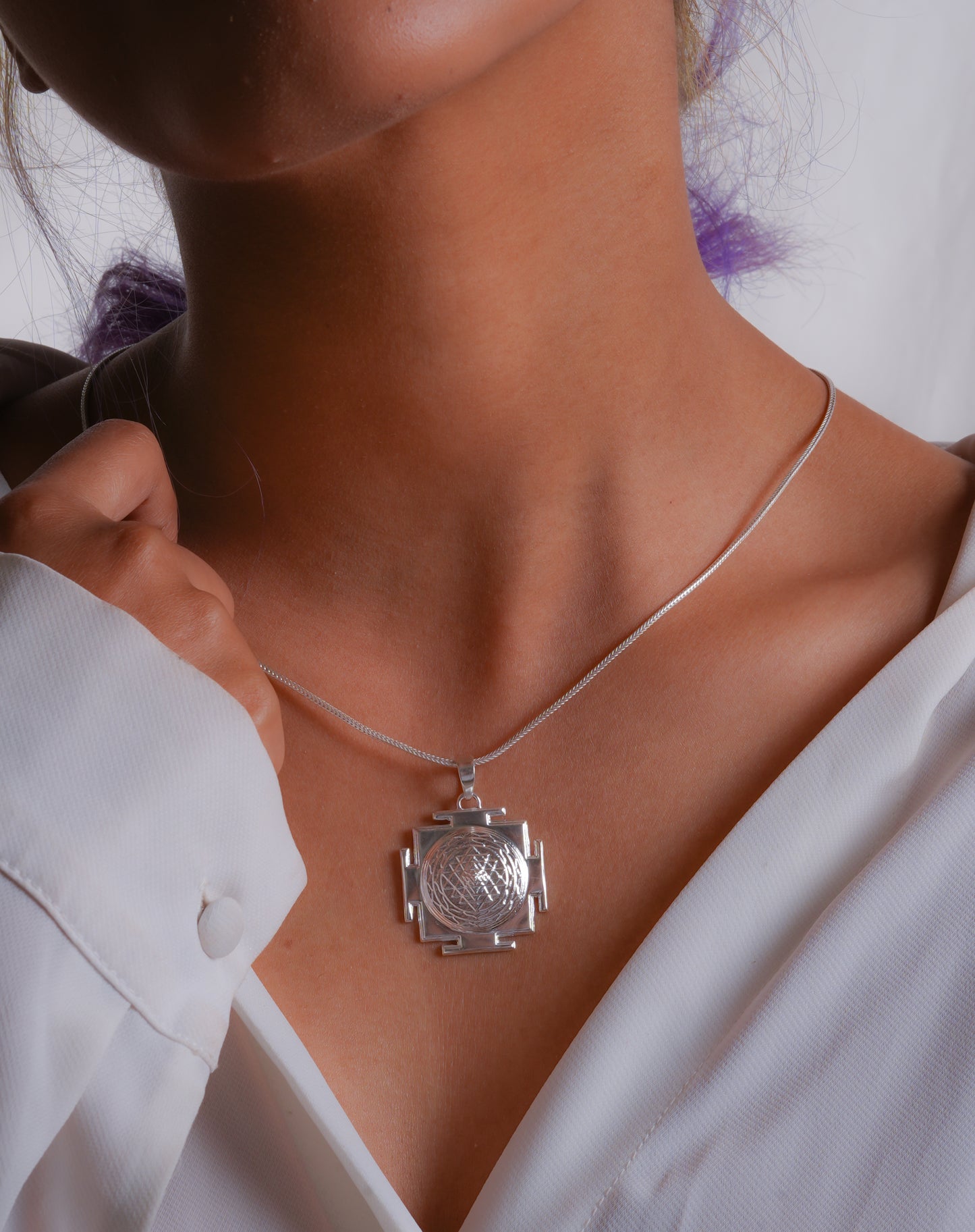 Sri Yantra Silver Pendant